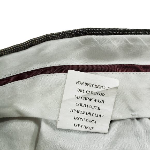 Louis Raphael 32x30 Tailored Fit Dress Pants Mens Brown Flat Front - Picture 7 of 10